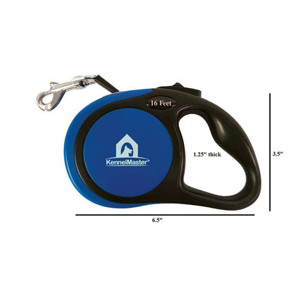 Small 10 Ft. Blue Retractable Dog Leash