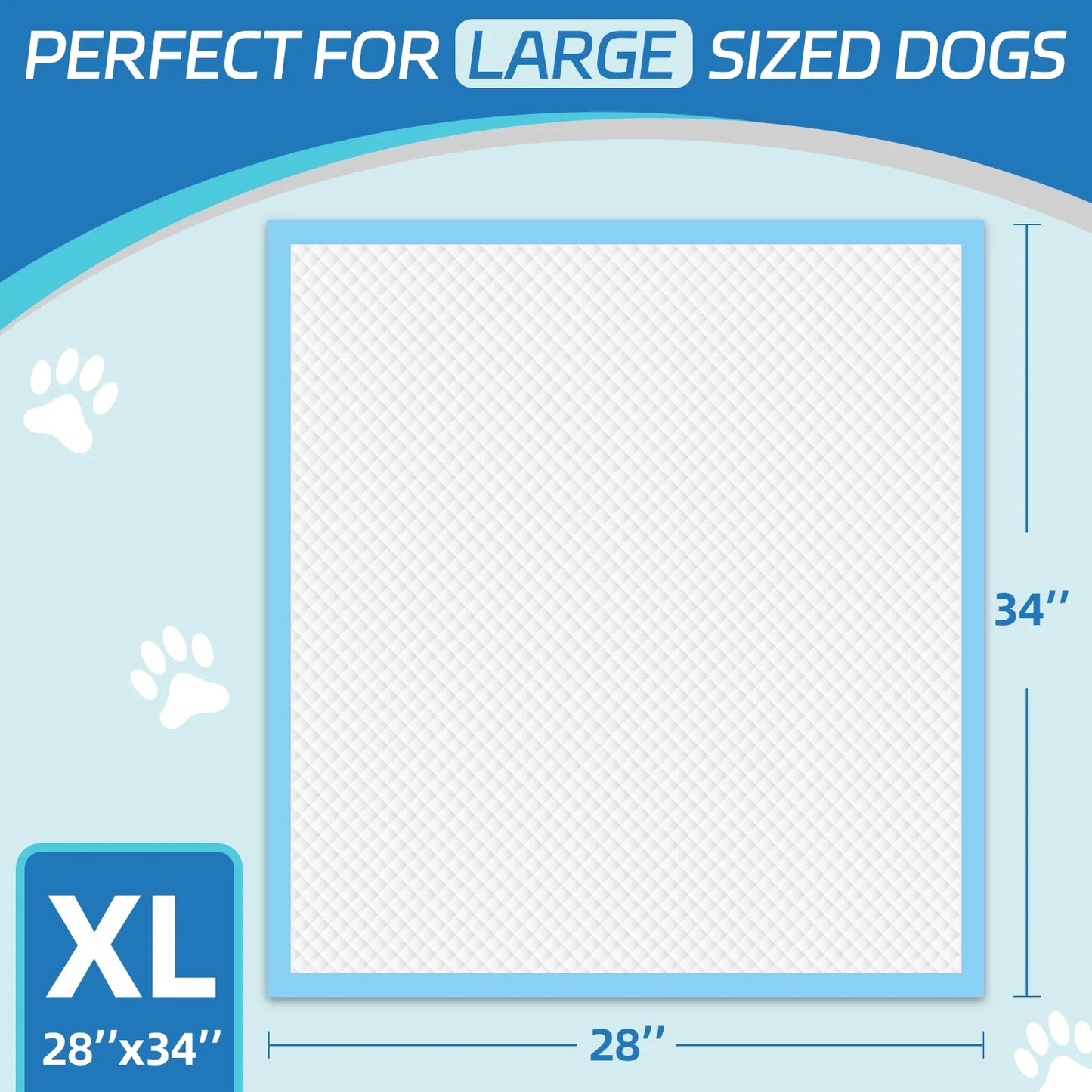Puppy Pads Extra Large,28’’X34’’,Xl Dog Pee Pads,30Ct Potty Pads,Super Absorbent Puppy Training Pads,Leak-Proof Disposable Doggy Pads,6 Layers Protection Doggie Pads